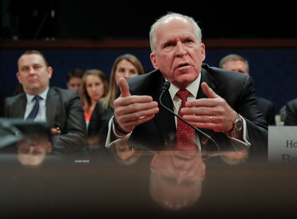 (AP Photo/Pablo Martinez Monsivais)  Former CIA Director John Brennan testifies on Capitol Hill in Washington, Tuesday, May 23, 2017, before the House Intelligence Committee Russia Investigation Task Force.