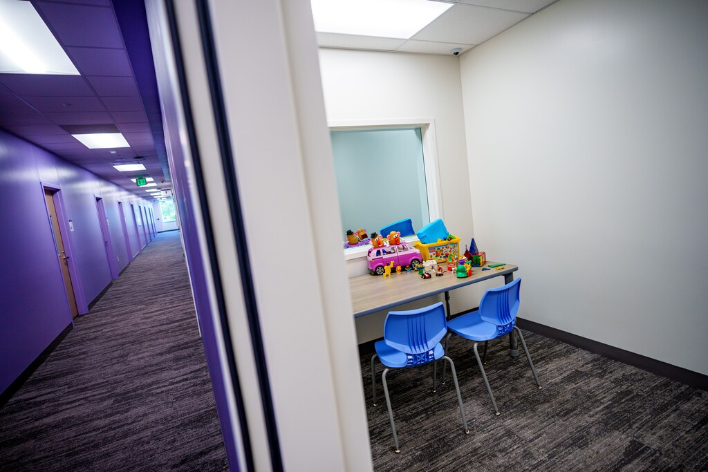(Trent Nelson  |  The Salt Lake Tribune) A room for parent child interaction therapy at Intermountain Health Primary Children's Hospital Behavioral Health Center in Taylorsville on Friday, Aug. 22, 2025.