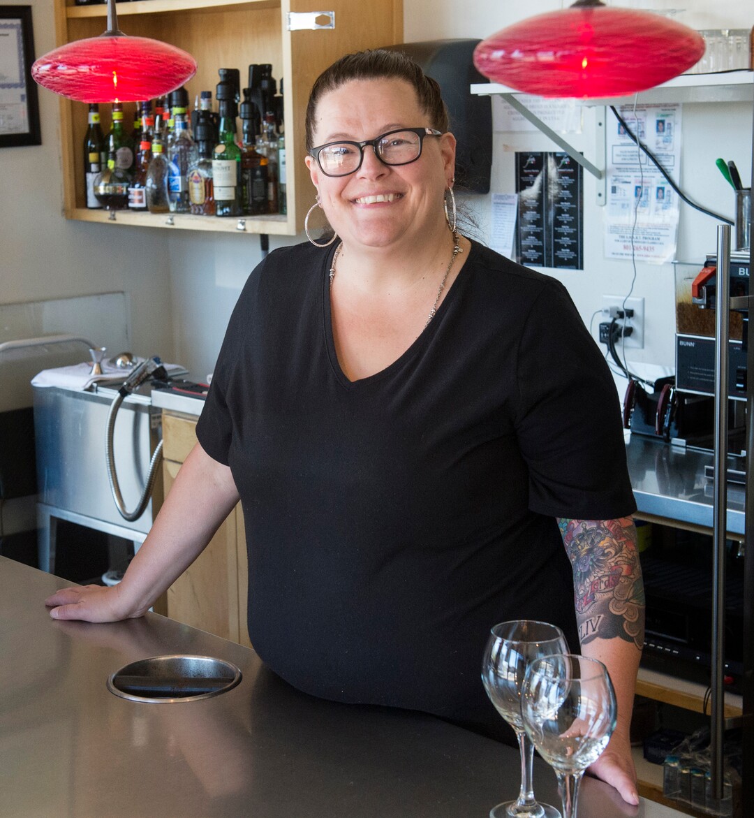 (Rick Egan  |  The Salt Lake Tribune)     Waitress Dounia Livingston at Fratelli's Italian Ristorante, in Sandy, Thursday, Sept. 20, 2018.