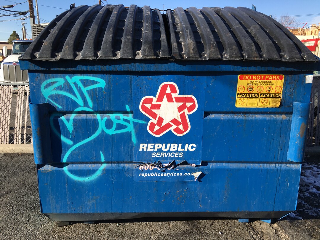 A graffiti tribute to Joey Kirk, who was known by his tag MOST, appears in a parking lot near 400 South and Denver St. in Salt Lake City. Kirk was killed by a TRAX train in November 2017.