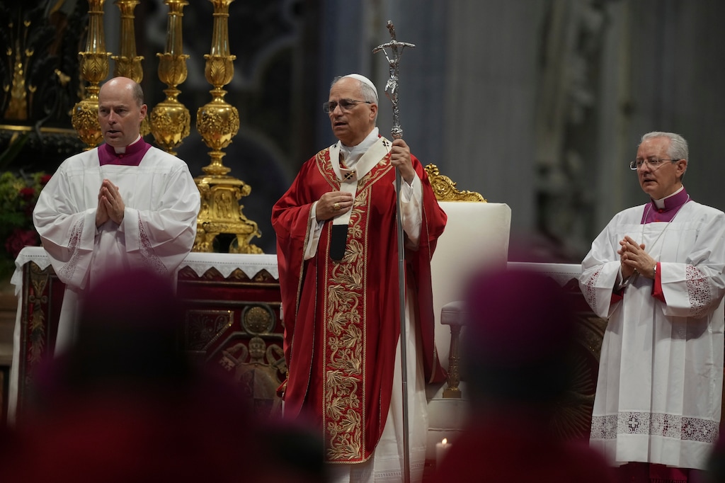 (Andrew Medichini | AP) Pope Leo XIV celebrates a Mass in St. Peter's Basilica at the Vatican on June 29, 2025. He has approved a new Mass on the environment.