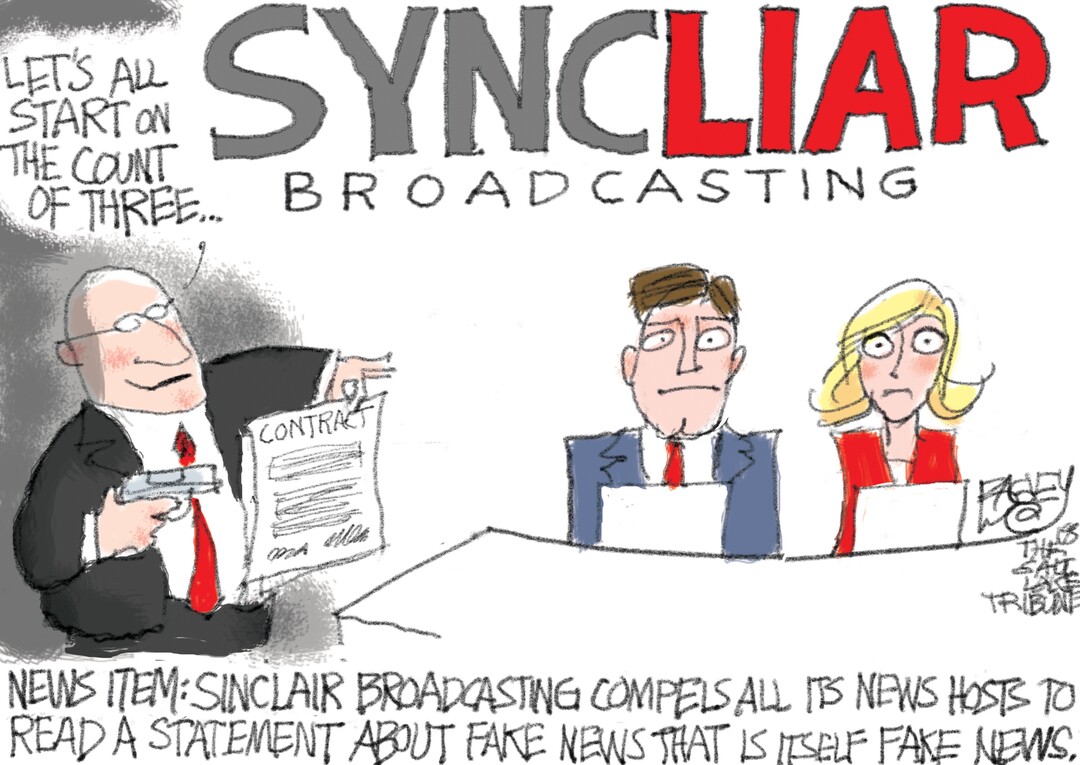 This Pat Bagley cartoon appears in The Salt Lake Tribune on Tuesday, April 3, 2018.