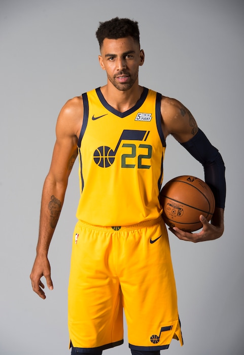 (Rick Egan  |  The Salt Lake Tribune)    Thabo Sefolosha, Utah Jazz Media Day, Monday, Sept. 24, 2018.