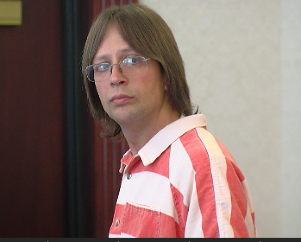 (Pool photo)  John Coltharp did not accept a plea offer when he appeared in court on Wednesday, Feb. 21, 2018.