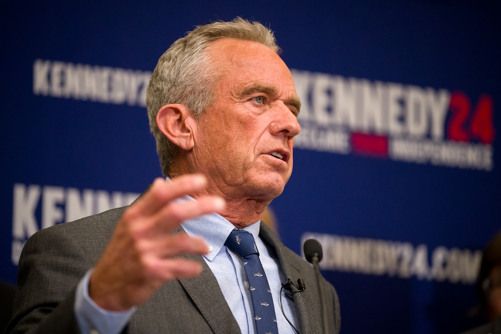 (Trent Nelson  |  The Salt Lake Tribune) Independent presidential candidate Robert F. Kennedy Jr. speaks at a news conference in Salt Lake City on Wednesday, Jan. 3, 2024.
