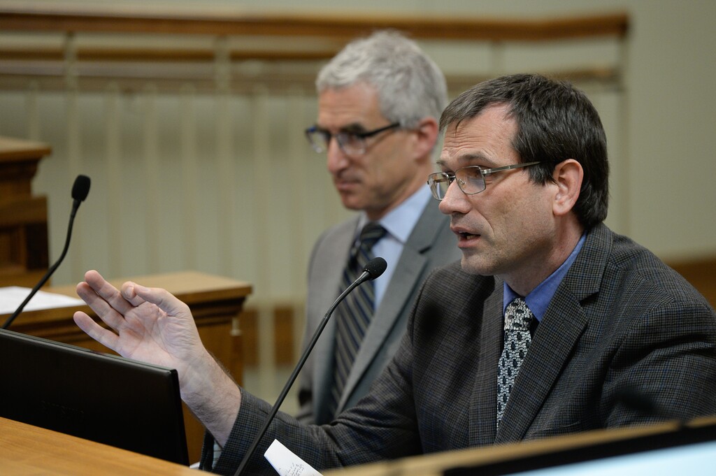 (Francisco Kjolseth  |  Tribune file photo)  Rep. Ray Ward, R-Bountiful, amended a bill on burial or cremation of fetal remains to target the measure only at abortions and exclude miscarriages. This Nov. 3, 2017, file photos shows Ward, a physician, during a committee hearing at the Utah state Capitol.