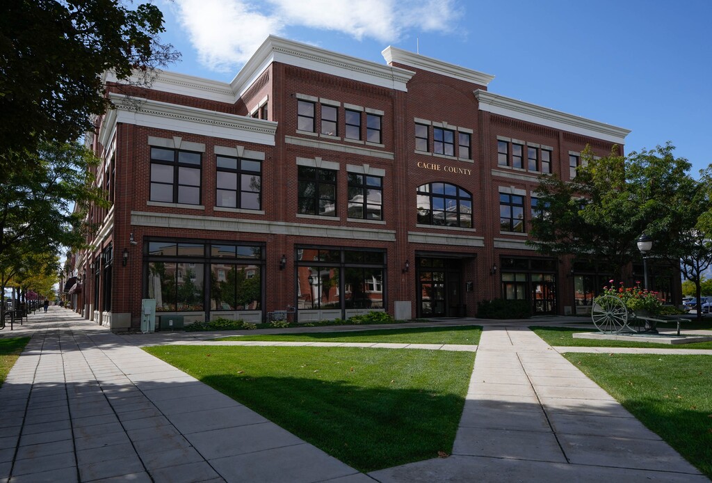 (Francisco Kjolseth | The Salt Lake Tribune) Cache County offices 179 N Main St, Logan, Wednesday, Sept. 20, 2023. Read the Utah lieutenant governor’s office report alleging Cache County's election official falsified documents and broke Utah election laws.
