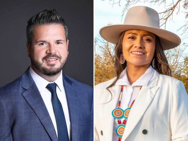 (Campaign photos) Logan Monson, left, and Tracie Yellowman Tso, candidates for the 2026 House District 69 election.