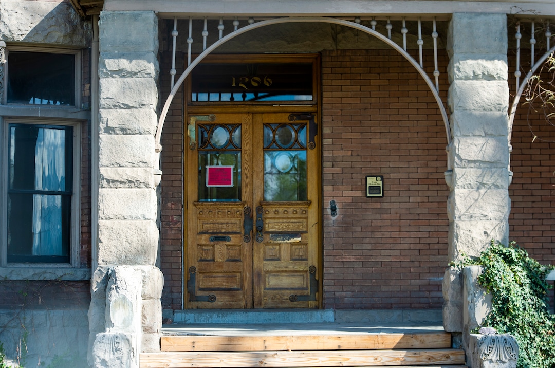 (Rick Egan  |  The Salt Lake Tribune)     The Albert Fisher Mansion and Carriage House were damaged in the March 18 earthquake. Monday, April 13, 2020.