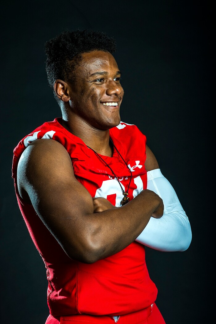(Chris Detrick | The Salt Lake Tribune) East’s Jaylon Vickers poses for a portrait Friday, December 15, 2017.