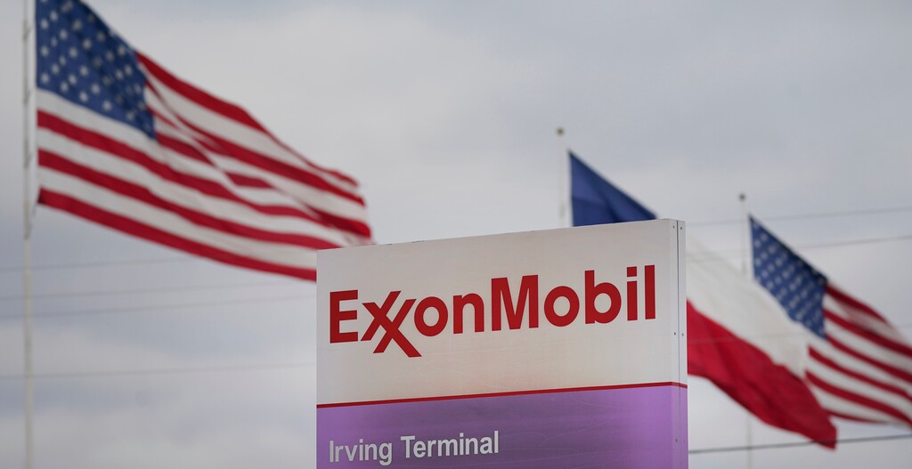 (LM Otero | AP) An ExxonMobil fuel storage and distribution facility in Irving, Texas, Wednesday, Jan. 25, 2023. On Tuesday, the Environmental Protection Agency announced a settlement with XTO Energy Inc., an ExxonMobil subsidiary, which resolved allegations of federal violations at three injection wells on the Uintah and Ouray Indian Reservation in northeastern Utah.