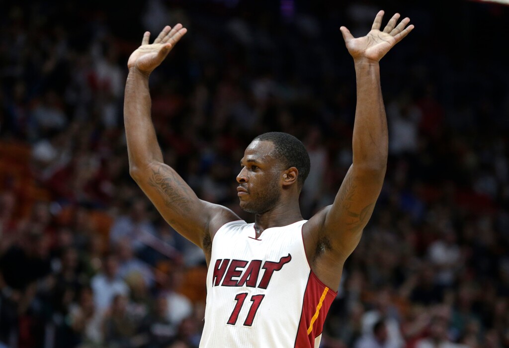 Miami Heat's Dion Waiters (11) reacts after scoring on a dunk during the second half of an NBA basketball game against the Orlando Magic, Monday, Feb. 13, 2017, in Miami. (AP Photo/Lynne Sladky)