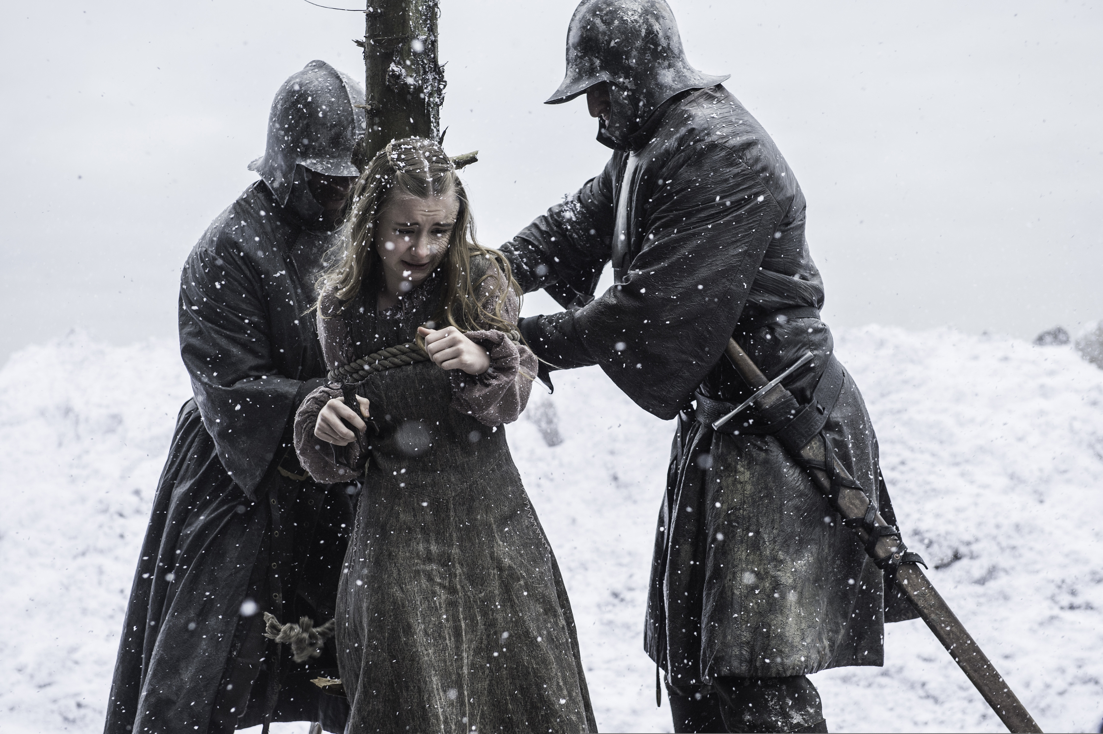 This image released by HBO shows Kerry Ingram portraying Princess Shireen Baratheon in the HBO series "Game of Thrones." The final season of the series premieres on Sunday. (HBO via AP)