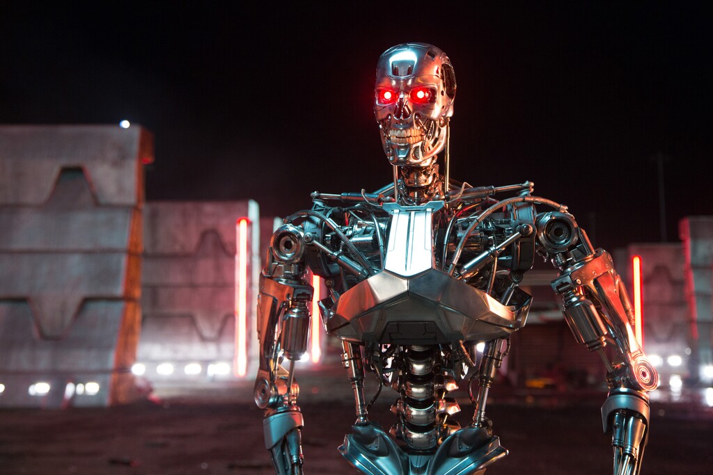 This photo provided by Paramount Pictures shows, Series T-800 Robot, in "Terminator Genisys," from Paramount Pictures and Skydance Productions. (Melinda Sue Gordon/Paramount Pictures via AP)