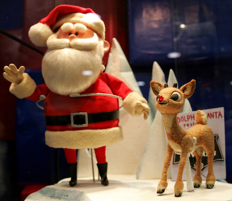 (Paul Vernon | AP file photo)  Original Santa Claus and Rudolph puppets from the TV special "Rudolph the Red Nosed Reindeer" are seen on display at the Time and Space Toys booth during the Mid-Ohio-Con comic book convention in Columbus, Ohio, Sunday, Nov. 25, 2007.