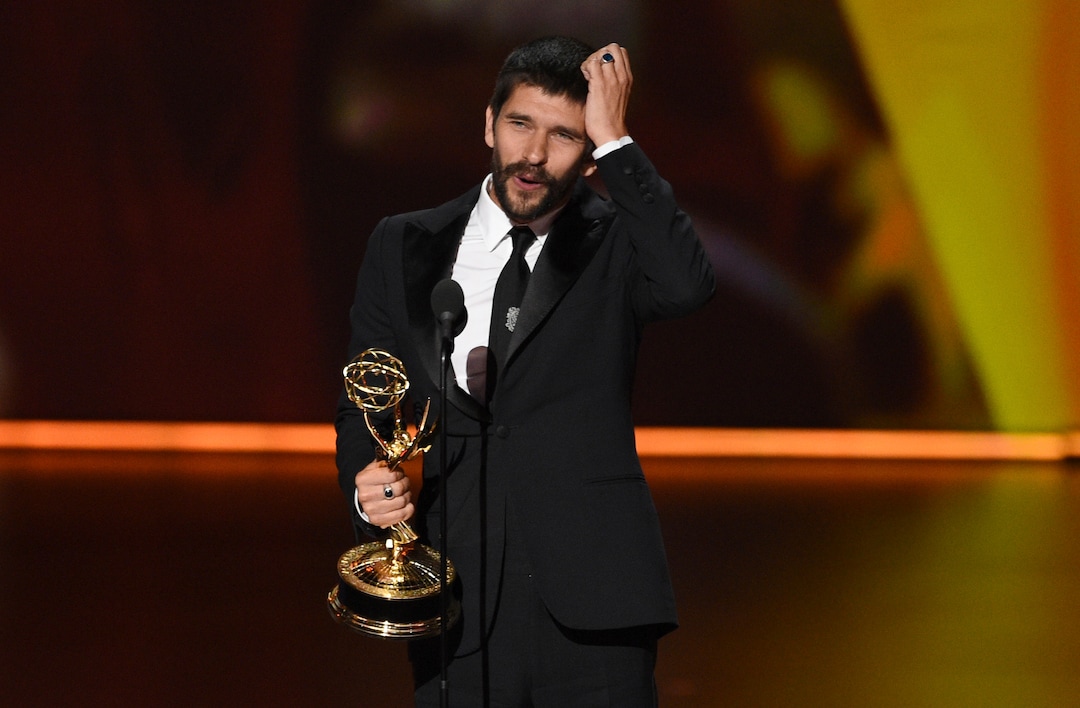 Ben Whishaw accepts the award for outstanding supporting actor in a limited series or movie for "A Very English Scandal" at the 71st Primetime Emmy Awards on Sunday, Sept. 22, 2019, at the Microsoft Theater in Los Angeles. (Photo by Chris Pizzello/Invision/AP)