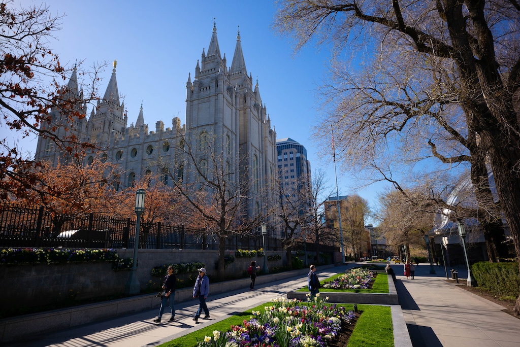 (Trent Nelson | Tribune file photo)  The Salt Lake Temple of The Church of Jesus Christ of Latter-day Saints on Thursday April 18, 2019.