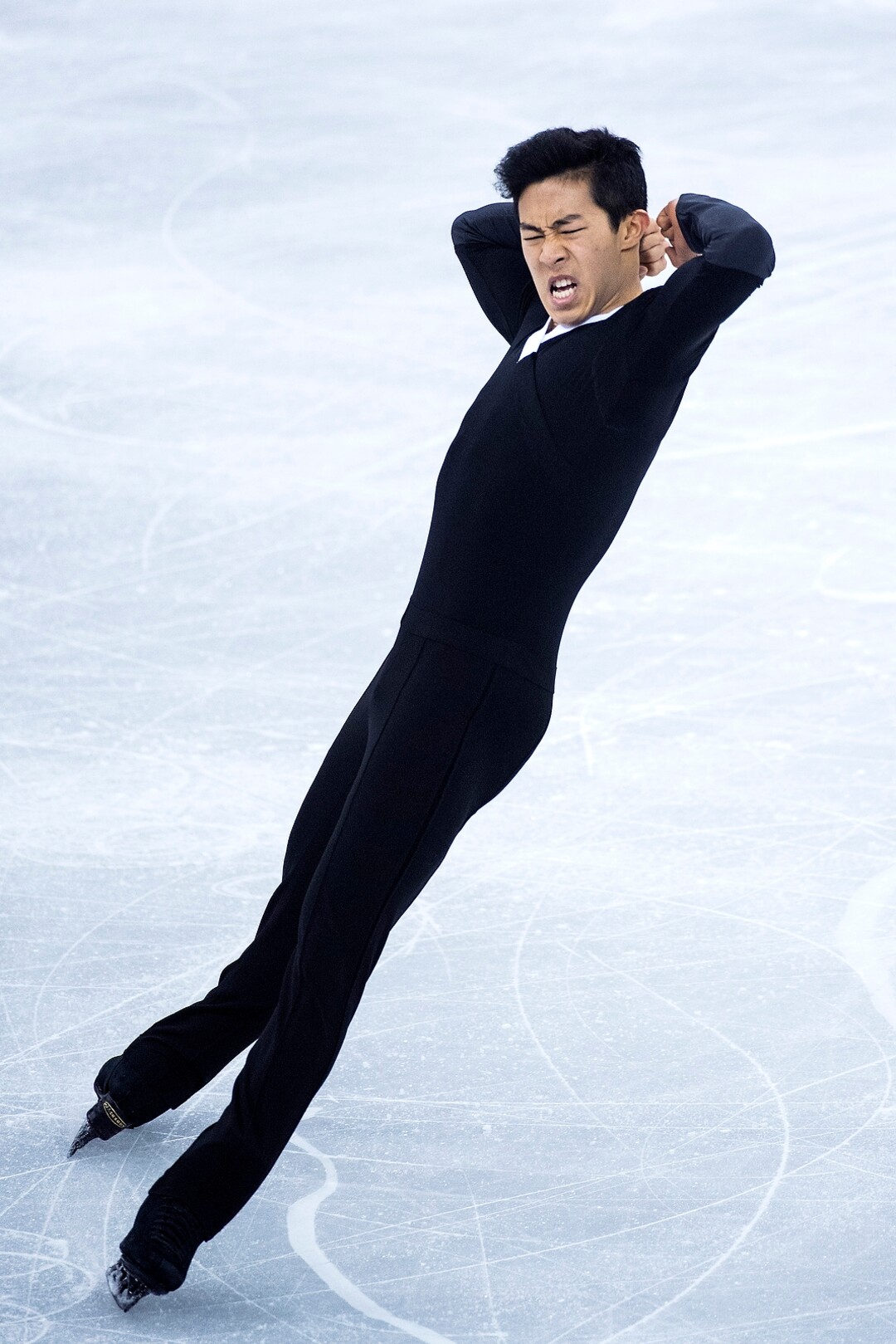 (Chris Detrick  |  The Salt Lake Tribune)  Salt Lake City's Nathan Chen competes in the Men Single Skating Free Skating at Gangneung Ice Arena during the Pyeongchang 2018 Winter Olympics Saturday, Feb. 17, 2018. Chen landed a record six quadruple jumps, scoring 215.08.