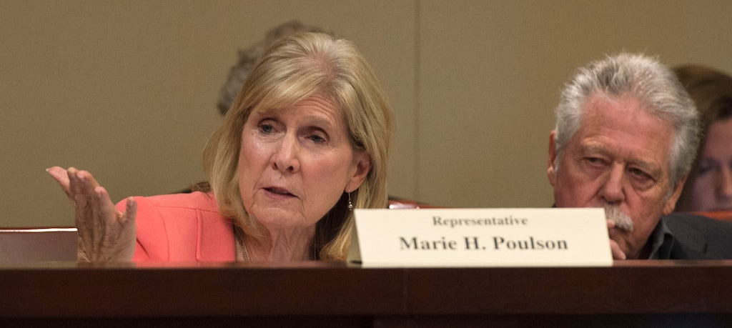 (Steve Griffin  |  Tribune file photo) Rep. Marie Poulson, D-Cottonwood Heights asks a question during a Health Reform Task Force meeting in the state Capitol, Oct. 6, 2015.