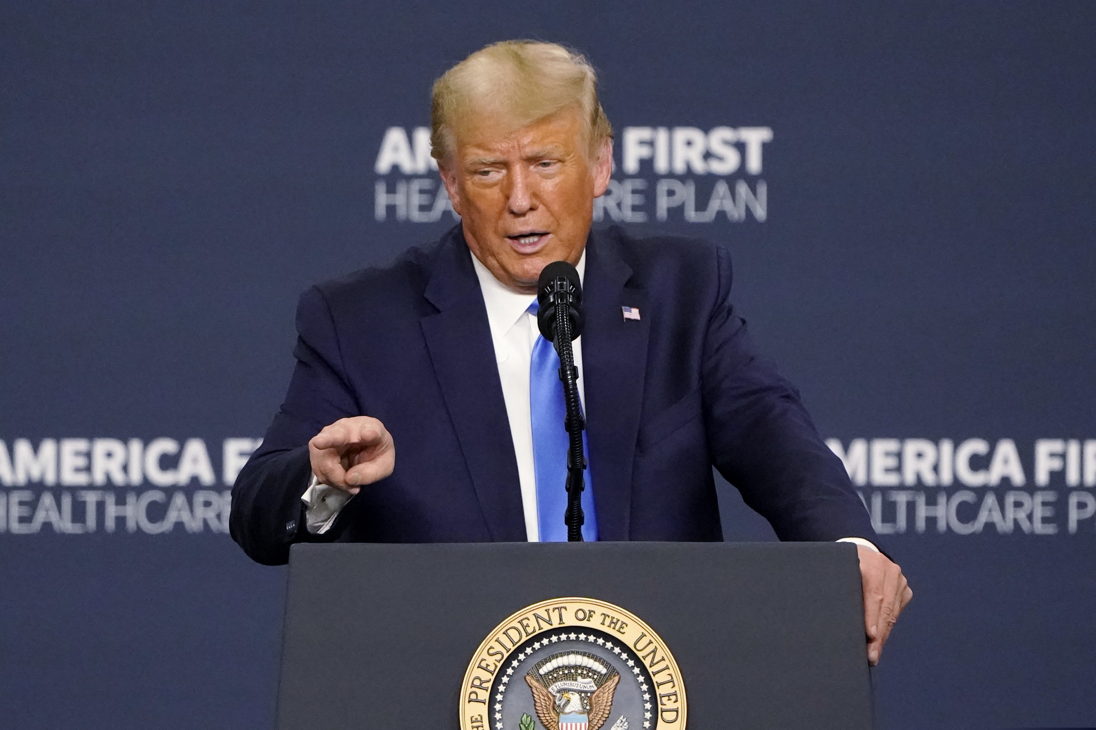 (Chris Carlson | AP file photo)  President Donald Trump delivers remarks at Charlotte Douglas International Airport, Thursday, Sept. 24, 2020, in Charlotte, N.C.