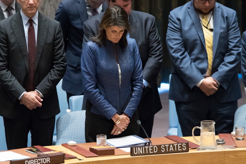 (AP Photo/Mary Altaffer) American Ambassador to the United Nations Nikki Haley on Thursday, Aug. 23, 2018 at United Nations headquarters.