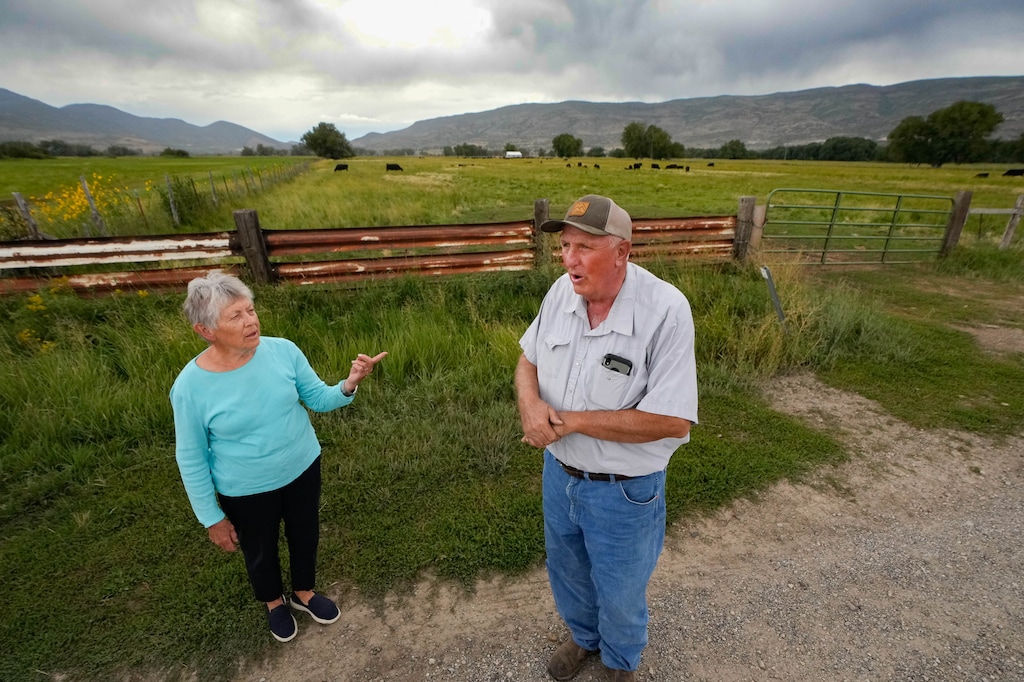 (Francisco Kjolseth | The Salt Lake Tribune) Alice Hicken and Laren Gertsch who have adjacent properties in the Heber Valley going back generations, are part of a group called Friends of Heber Valley North Fields Coalition, a non-profit started in 2020 to try and bring attention to the changes happening in the area.