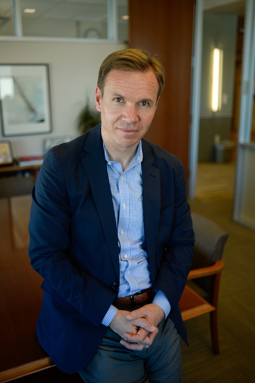 (Francisco Kjolseth | The Salt Lake Tribune)  The Salt Lake Tribune' new owner, Paul Huntsman visits the offices to wrap up the final details on Tuesday, May 31, 2016.