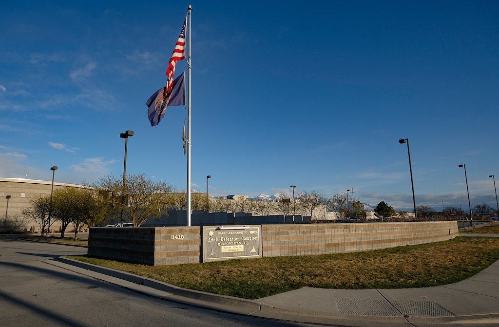 (Francisco Kjolseth  |  The Salt Lake Tribune) Salt Lake County Jail on Friday, March 20, 2020.