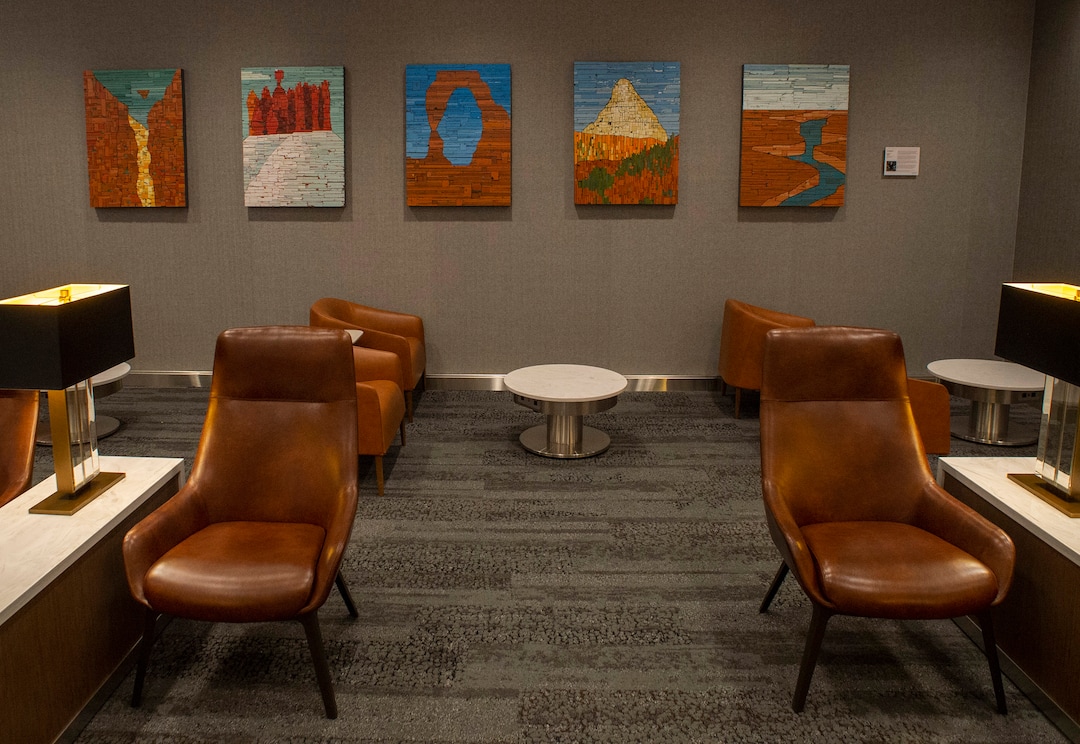 (Rick Egan  |  The Salt Lake Tribune)   The Delta Sky Club, in the new terminal at the Salt Lake City International Airport on Tuesday, Sept. 15, 2020.
