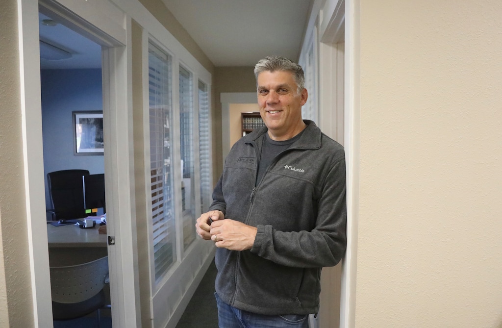 (Rick Bowmer | The Associated Press) In this Friday, Oct. 26, 2018, photo, San Juan County commissioner Phil Lyman looks on following an interview at his office in Blanding, Utah. As Native American tribes around the country fight for increased access to the ballot box, Navajo voters in one Utah county could tip the balance of power in the first general election since a federal judge ordered overturned their voting districts as illegally drawn to minimize native voices.