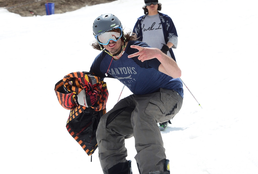 Scott Sommerdorf   |  The Salt Lake Tribune  Skiers enjoyed the spring conditions on the last day of skiing at Park City Sunday, April 10, 2016. 