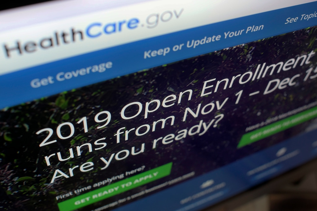 This Tuesday, Oct. 23, 2018 photo shows HealthCare.gov website on a computer screen in New York. The sign-up period for next year’s individual health insurance coverage runs from Nov. 1 to Dec. 15. Picking a plan can initially involve several trips to websites like healthcare.gov just to understand the options. Shoppers who want to stick with the same plan must scrutinize it for changes. (AP Photo/Patrick Sison)