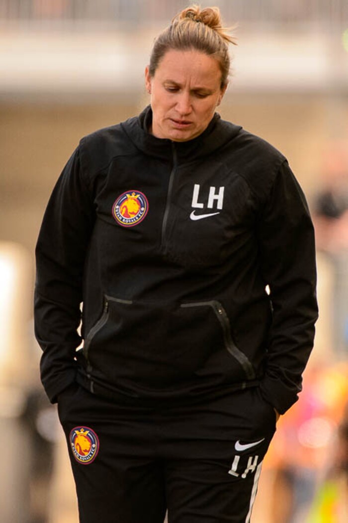 (Trent Nelson | The Salt Lake Tribune)  
Utah Royals FC hosts the Chicago Red Stars, at Rio Tinto Stadium in Sandy, Saturday April 14, 2018. Utah Royals head coach Laura Harvey.