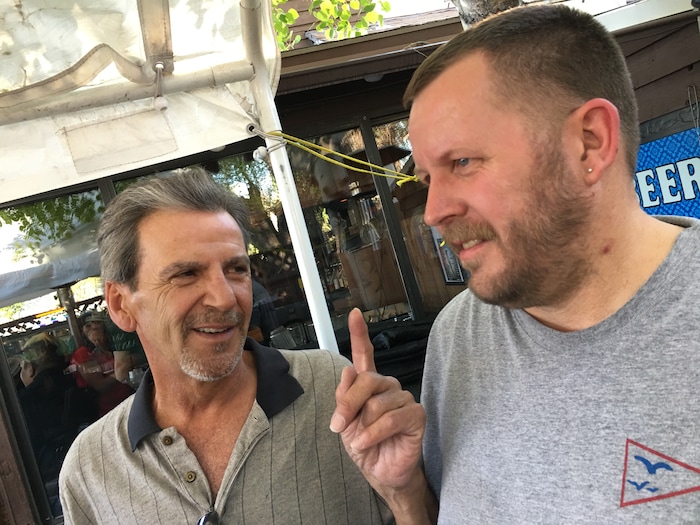 New Sun Trapp owners Michael Goulding (left) and Dennis Gwyther.