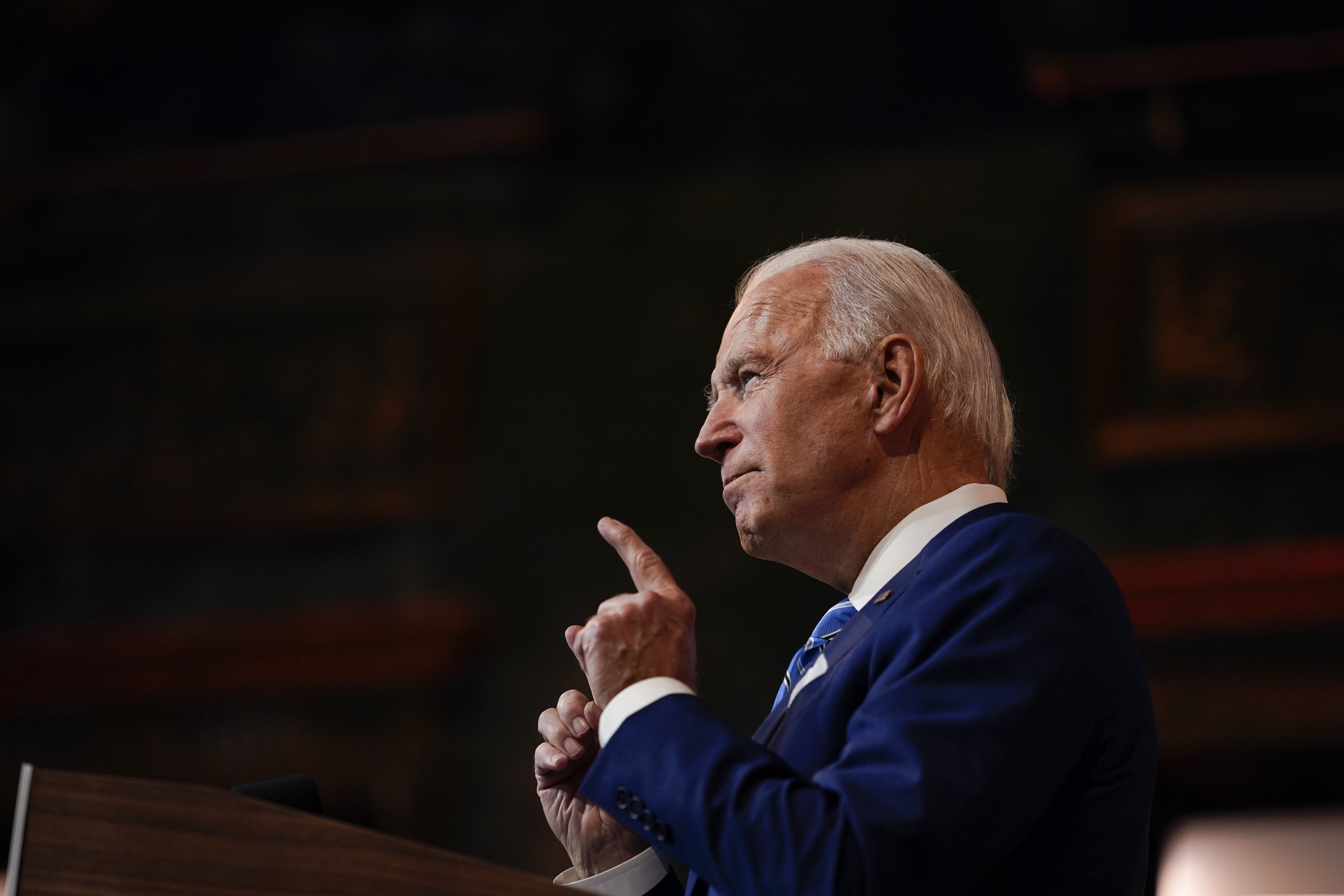 (Carolyn Kaster | AP file photo)  President-elect Joe Biden speaks in Wilmington, Del., on Nov. 25, 2020.
