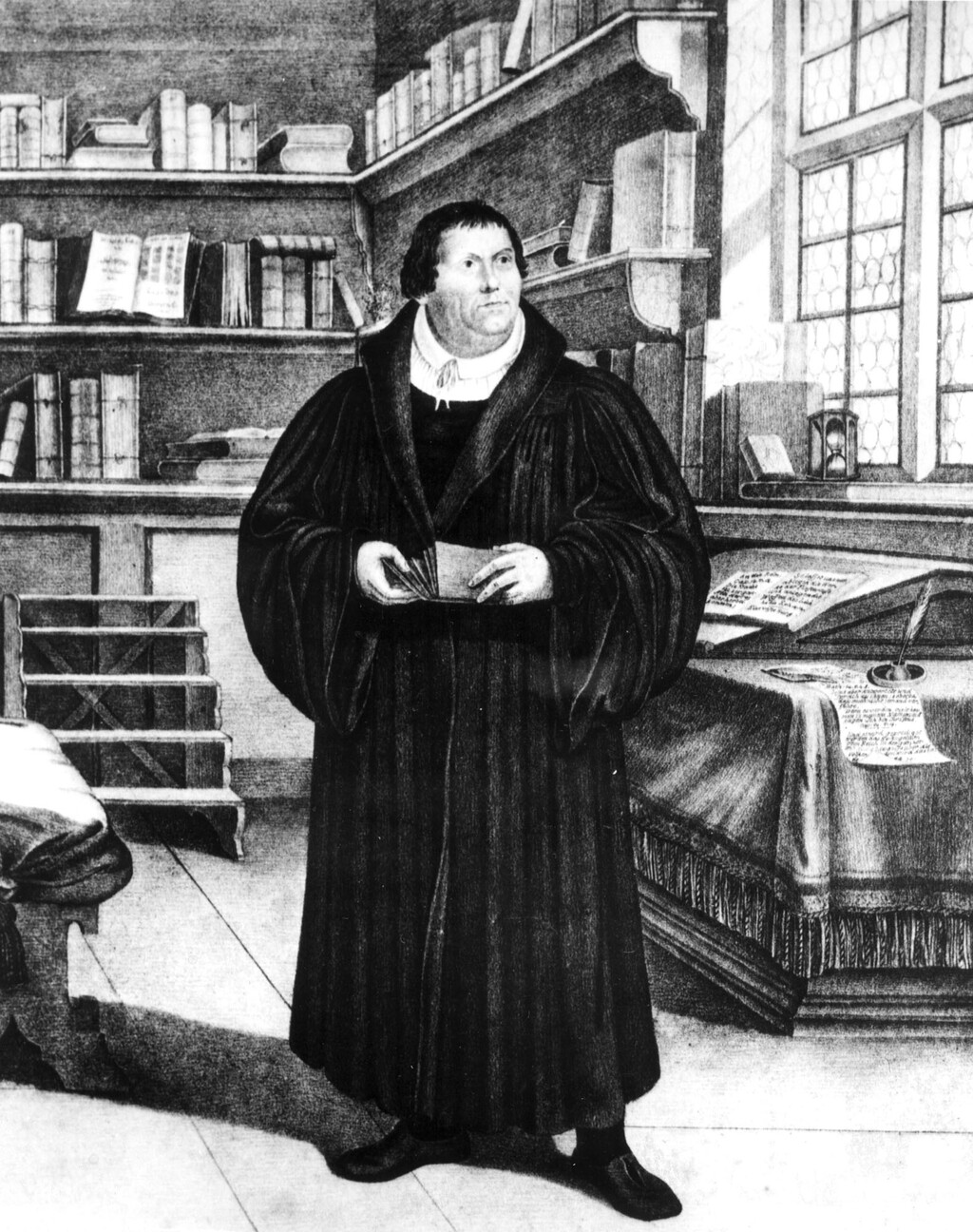 (AP-Photo/HO) Martin Luther  provided the intellectual underpinning for the Reformation. This picture depicts him in his study.