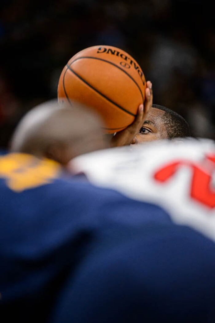 (Trent Nelson | The Salt Lake Tribune)  Utah Jazz guard Alec Burks (10) shoots a free throw as the Utah Jazz host the Chicago Bulls, NBA basketball in Salt Lake City Wednesday November 22, 2017.
