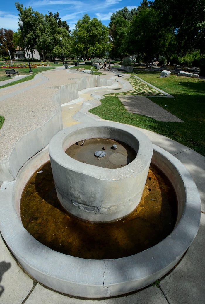 Steve Griffin  |  The Salt Lake Tribune


The closed Seven Canyons Fountain at Liberty Park in Salt Lake City Thursday July 20, 2017. 