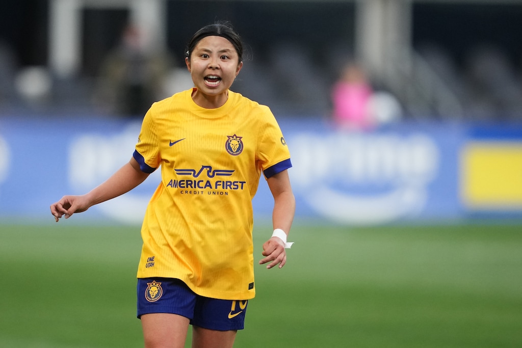 Utah Royals midfielder Narumi, shown during a game in April, scored a long-distance goal in the Royals' win over Bay FC on Friday night in Sandy. (AP Photo/Lindsey Wasson)