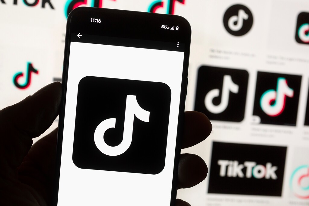 (Michael Dwyer | AP) The TikTok logo is seen on a cell phone on Oct. 14, 2022, in Boston.