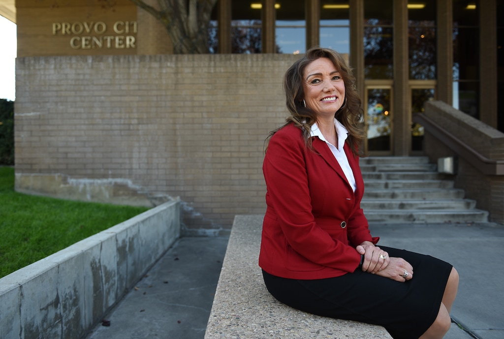 (Francisco Kjolseth | Tribune file photo) Running for mayor of Provo, Michelle Kaufusi is hoping to become the first female mayor of the city. If unofficial vote totals hold, Kaufusi will be Provo’s mayor-elect and likely will take office in an interim role in December.
