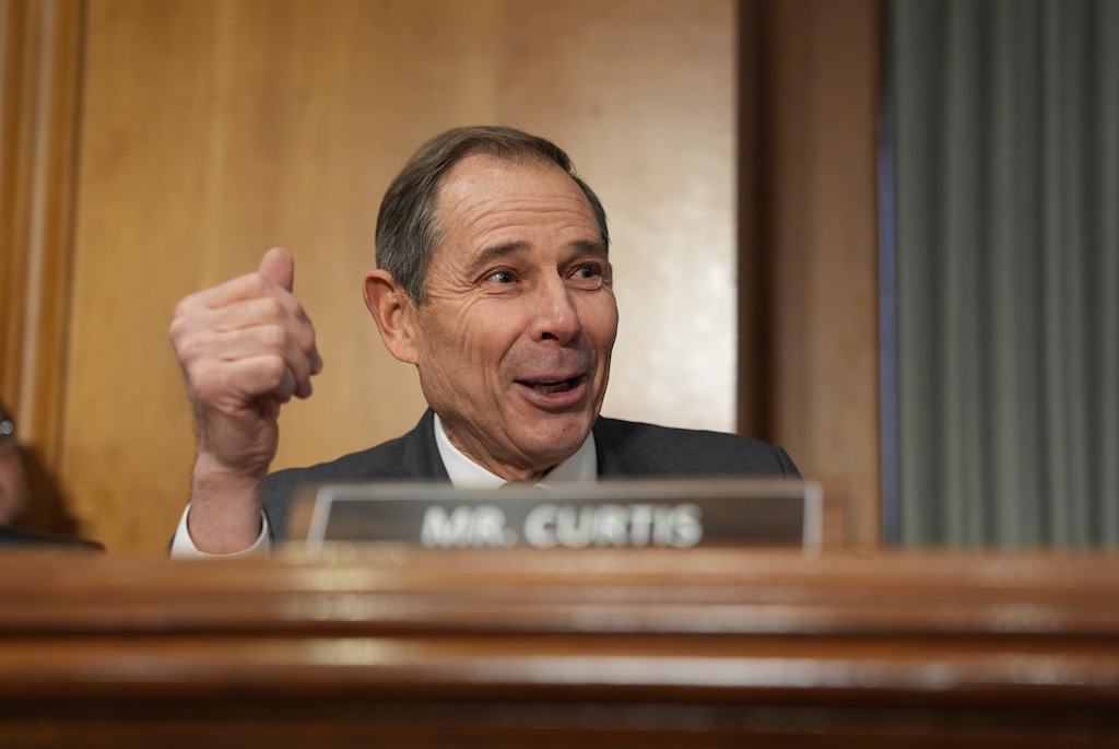 (Eric Lee | The New York Times) Sen. John Curtis, R-Utah, questions Sen. Marco Rubio, R-Fla., President-elect Donald Trump’s pick for secretary of state, during a confirmation hearing before the Senate Committee on Foreign Relations on Capitol Hill in Washington, on Wednesday, Jan. 15, 2025.