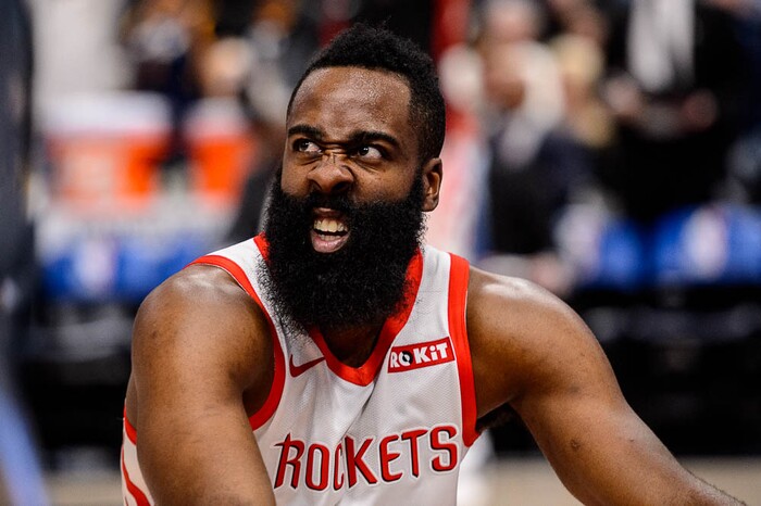 (Trent Nelson | The Salt Lake Tribune)  
Houston Rockets guard James Harden (13). The Utah Jazz host the Houston Rockets, NBA basketball in Salt Lake City on Thursday Dec. 6, 2018.