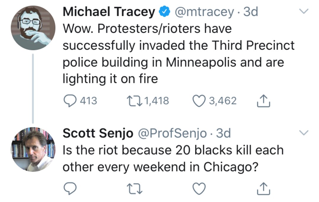 (Screenshot) A tweet from the account @ProjSenjo, linked to a Weber State professor.
