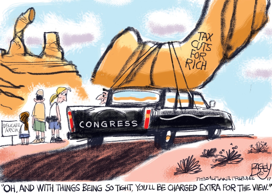 (Pat Bagley | The Salt Lake Tribune) This Pat Bagley cartoon, titled "Arch Conservatives," appears in The Salt Lake Tribune on Sunday, Oct. 29, 2017.