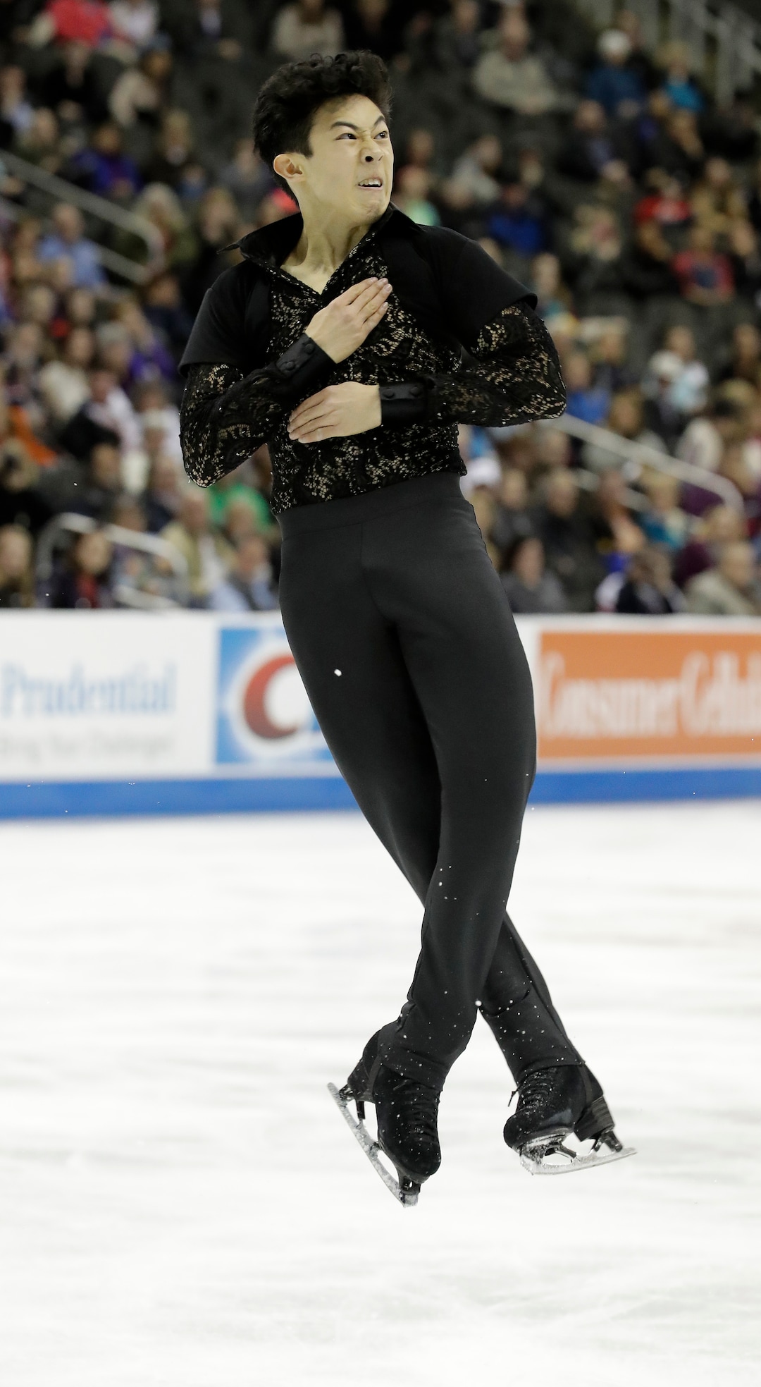 Nathan Chen performs during the men's short program at the U.S. Figure Skating Championships on Friday, Jan. 20, 2017, in Kansas City, Mo. (AP Photo/Charlie Riedel)