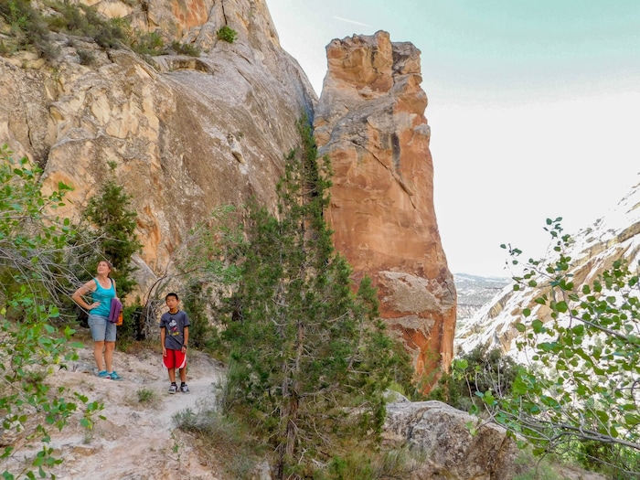Erin Alberty  |  The Salt Lake TribuneHikers take a break in Box Canyon on May 29, 2017 in Dinosaur National Monument.