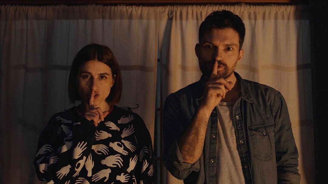 (Brendan Banks  |  courtesy of Sundance Institute) Aya Cash and Josh Ruben star in "Scare Me," which Ruben wrote and directed, an official selection of the Midnight program at the 2020 Sundance Film Festival.