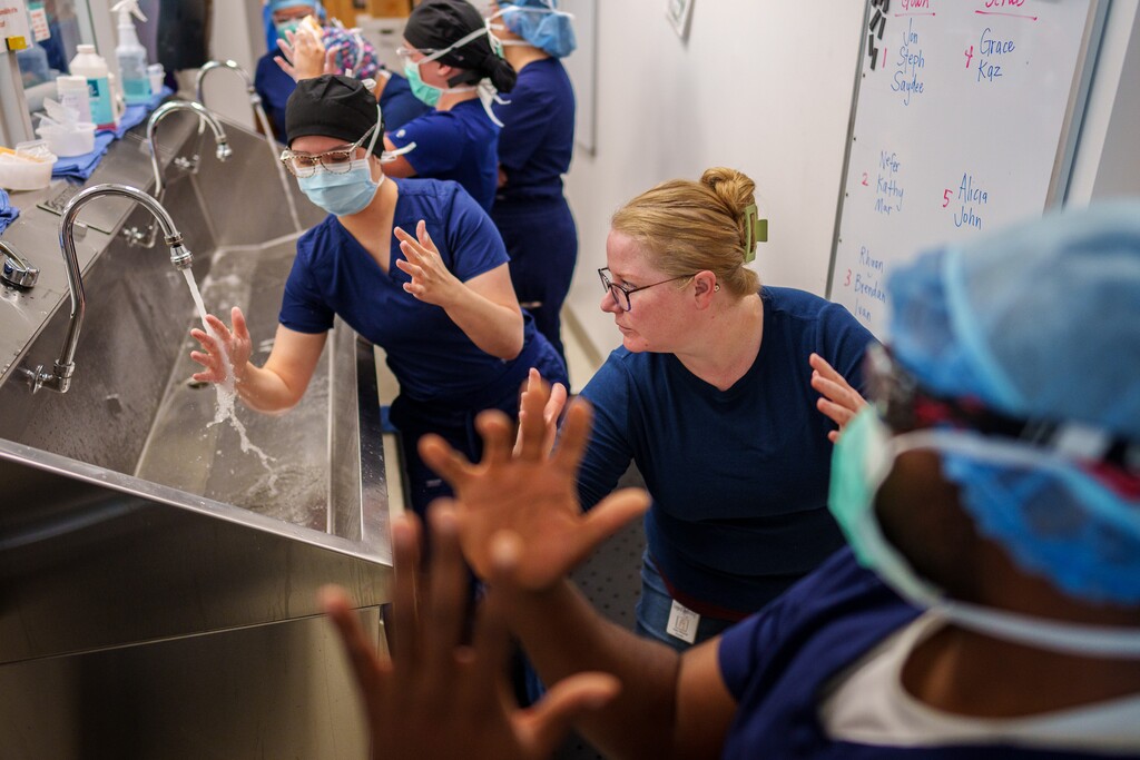 (Trent Nelson  |  The Salt Lake Tribune) Jana Mitchell teaches a surgical technology class at Salt Lake Community College in West Jordan on Wednesday, June 28, 2023. SLCC will increase full-time employee pay this year by 7%.