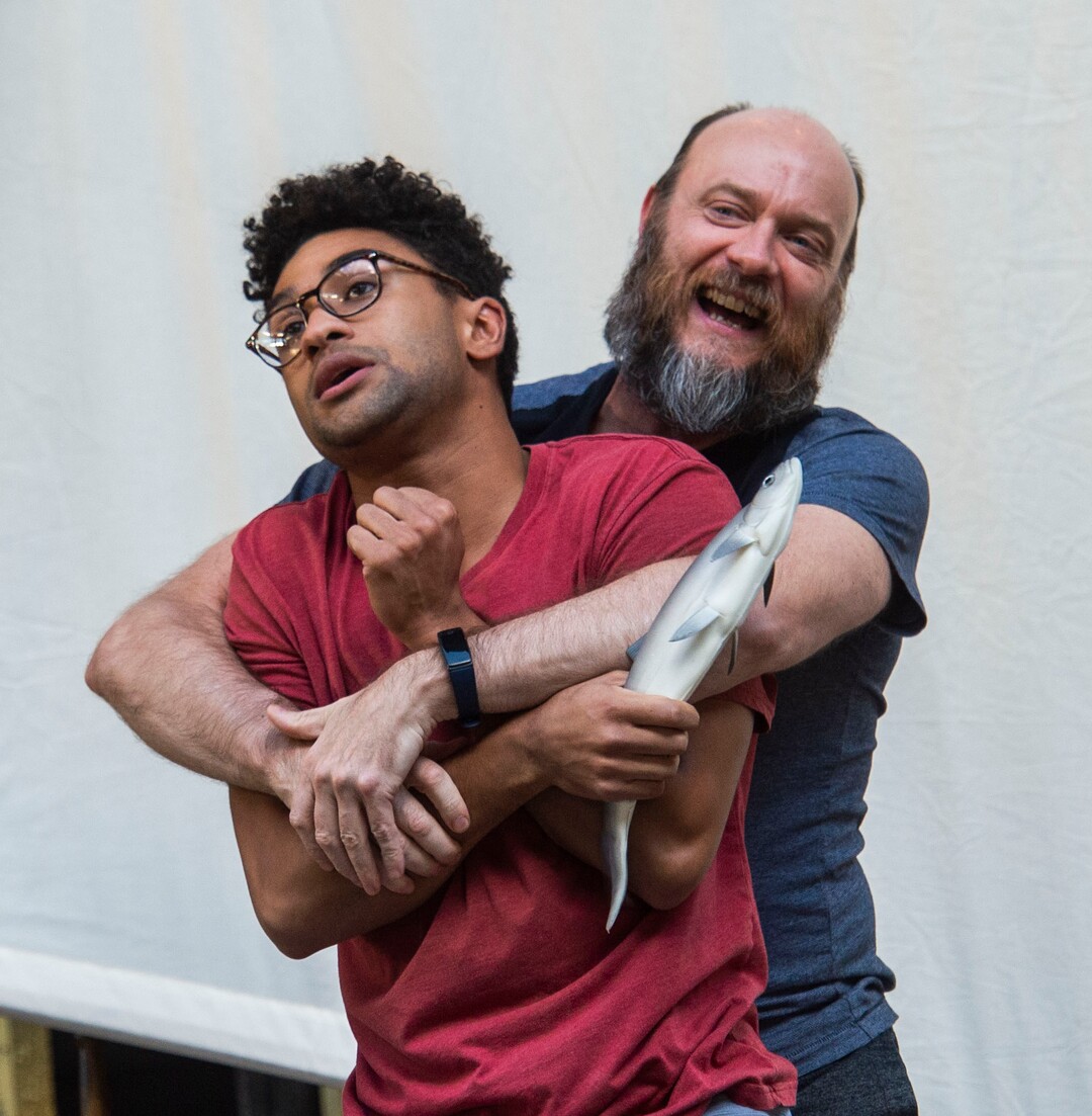 (Rick Egan  |  The Salt Lake Tribune)   Actors rehearse a fight call for Twelfth Night, at the Shakespeare Festival in Cedar City, Wednesday, June 19, 2019.